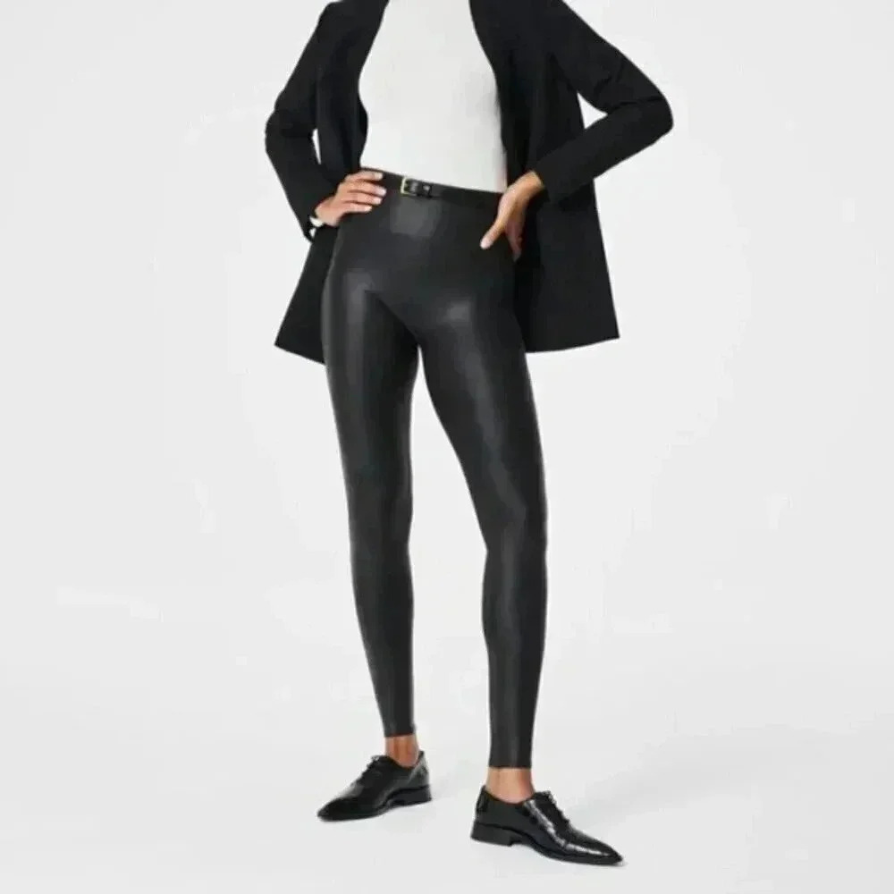 Spanx Faux Leather Leggings in Black XS